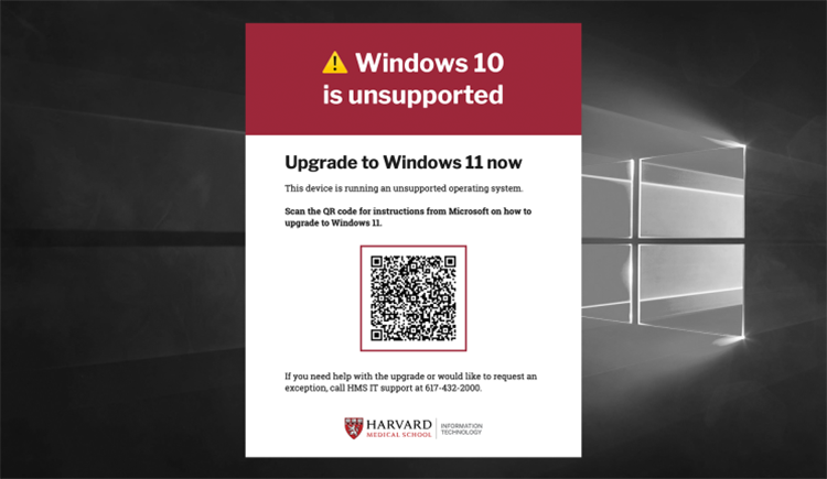 Notification with QR code