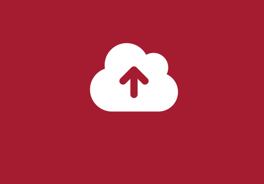 Cloud icon with an up-arrow in it