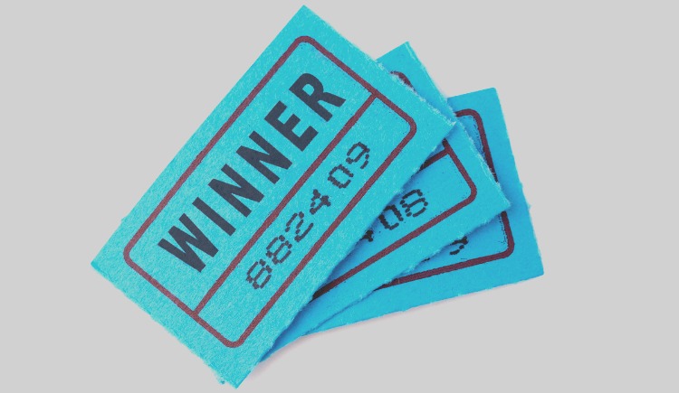 Blue "Winner" ticket stub