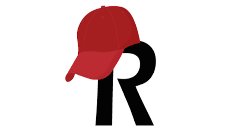 Redcap logo showing a black letter R with a red baseball cap on top